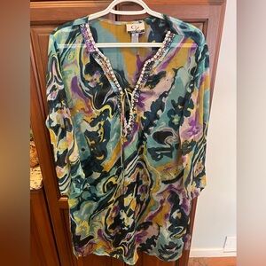 Cute beach/swim cover up.